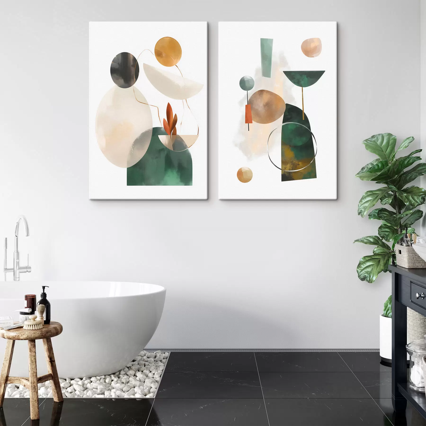  Peintures Une abstraction composée de formes géométriques m30393