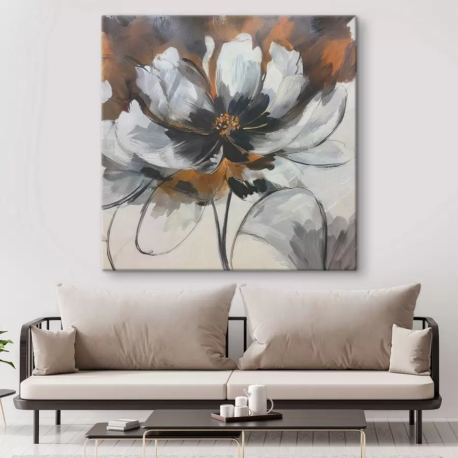  Peintures Abstraction avec une fleur s48696