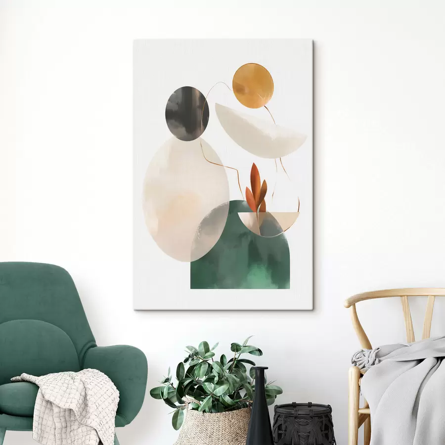 Fotobehang Een abstractie met geometrische vormen s48963