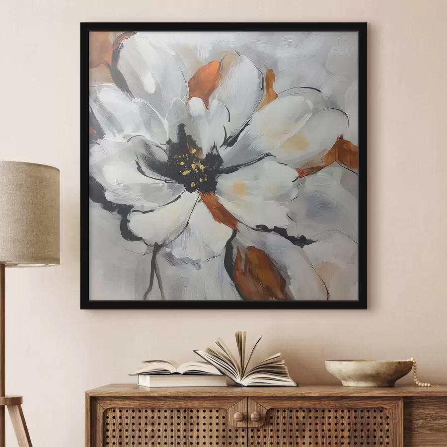 Fotobehang Abstracte voorstelling met een bloem f48697