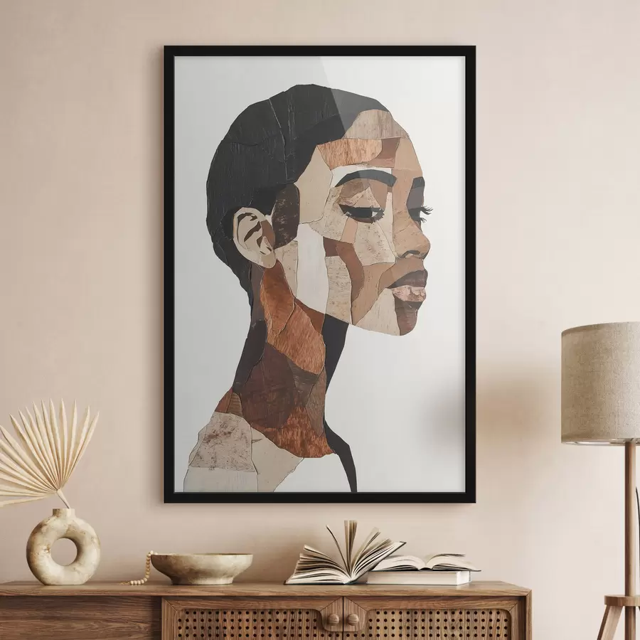 Fotobehang Abstract portret van een vrouw f48922