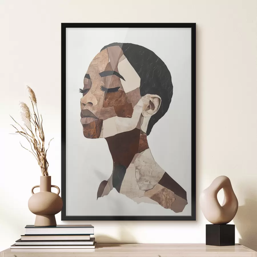 Fotobehang Abstract portret van een vrouw f48923