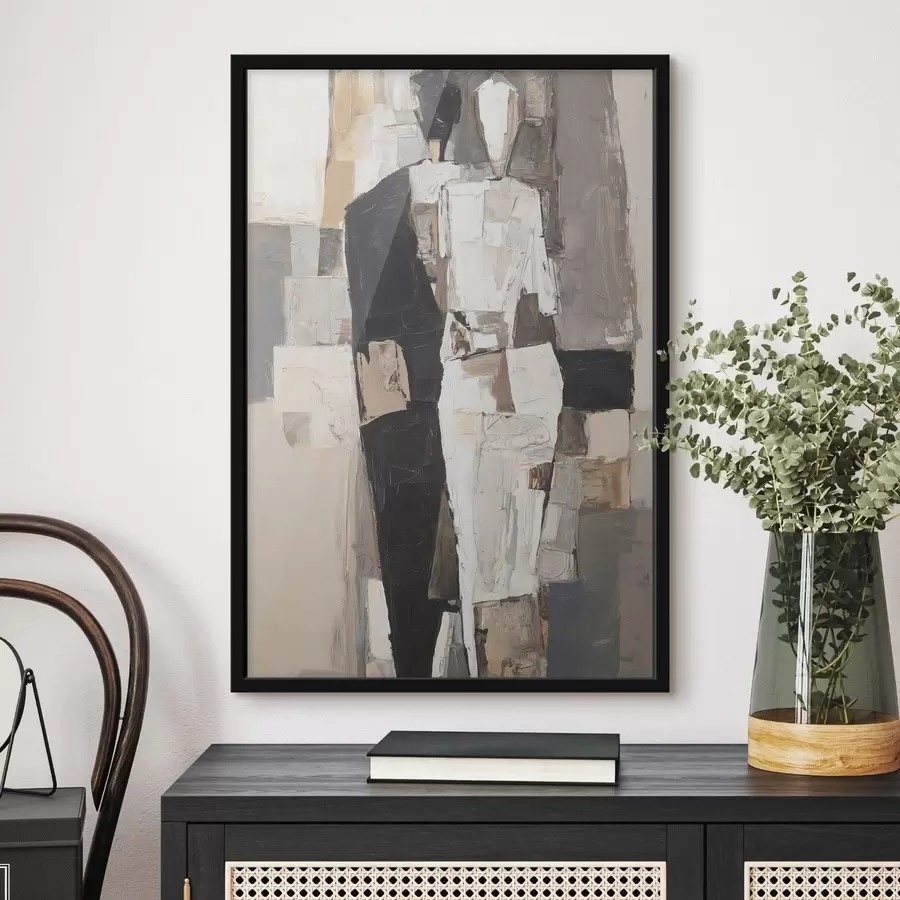 Fotobehang Abstracte silhouetten van een stel f48925