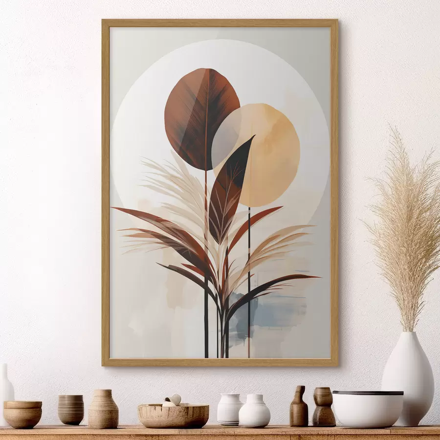 Papier peint photo Une composition avec une plante f48926