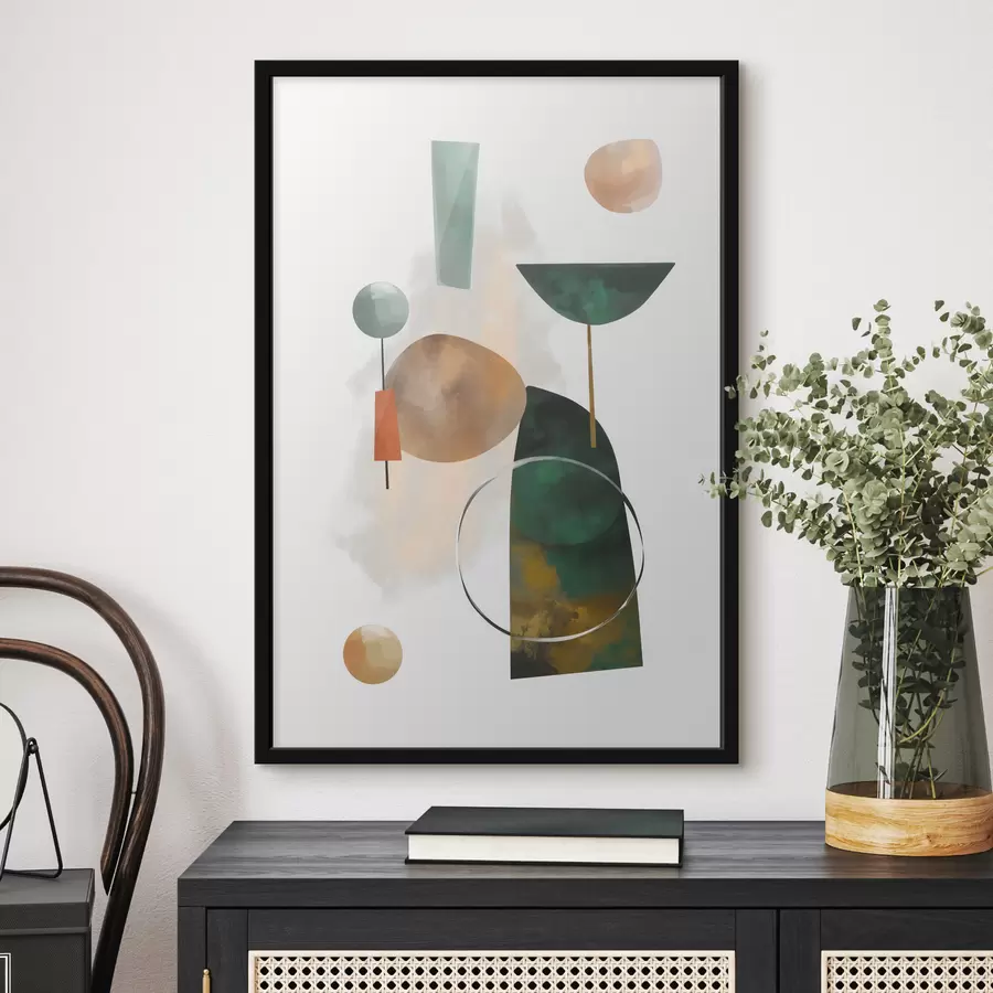 Fotobehang Een abstractie met geometrische vormen f48930