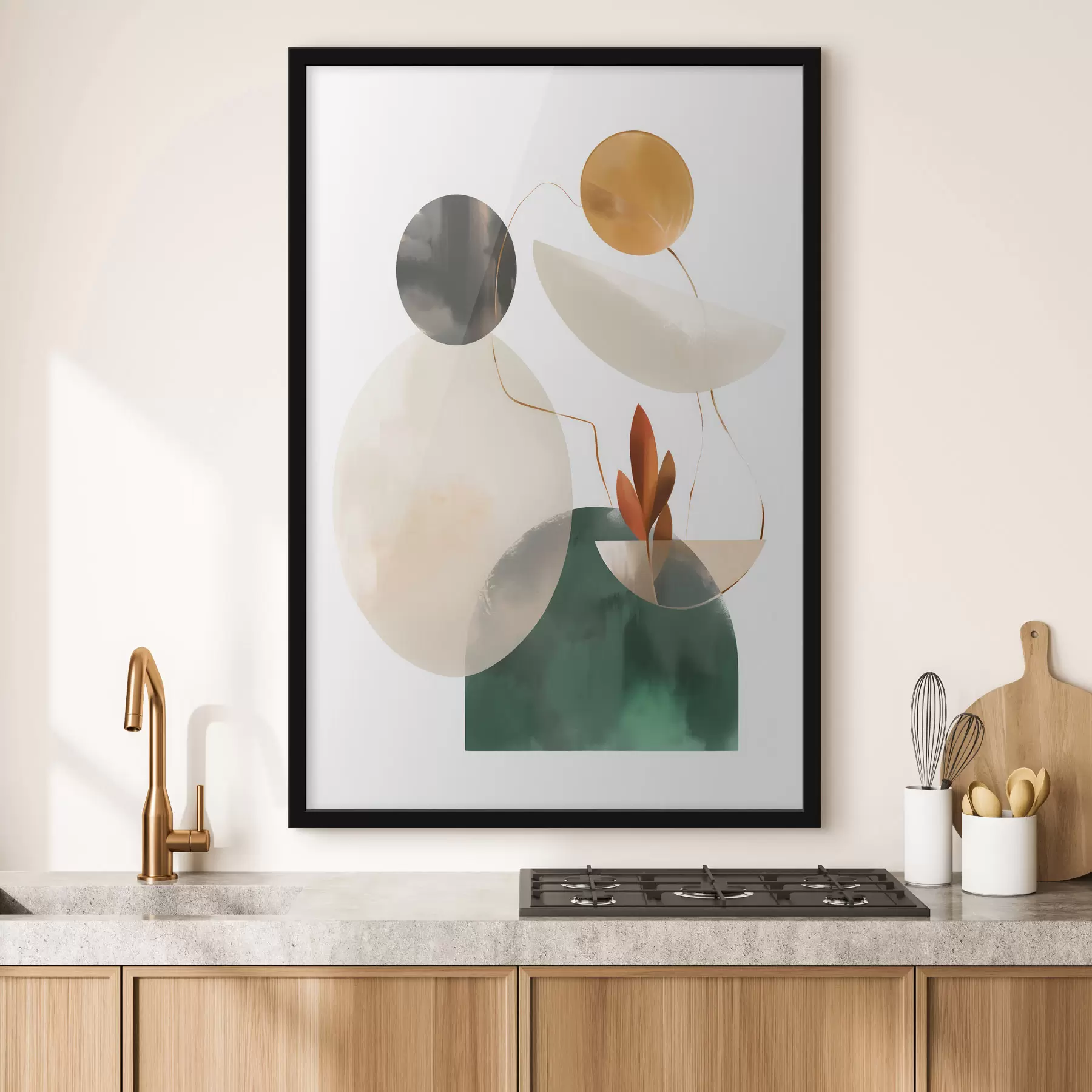 Papier peint photo Une abstraction composée de formes géométriques f48963