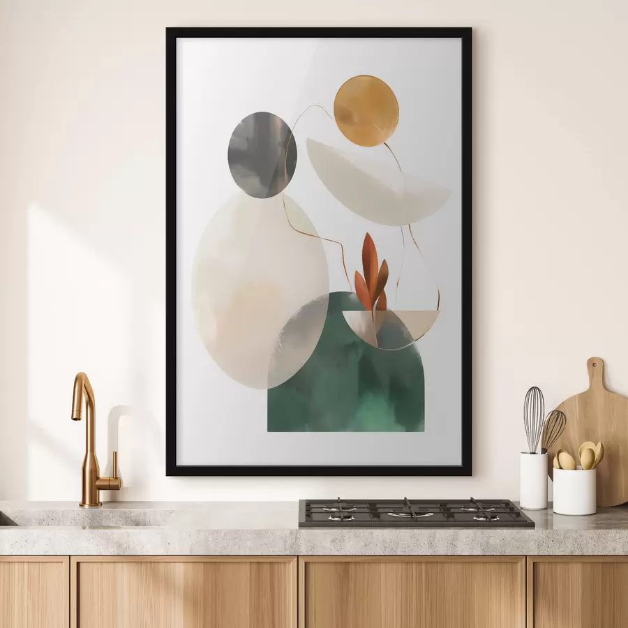 Fotobehang Een abstractie met geometrische vormen f48963