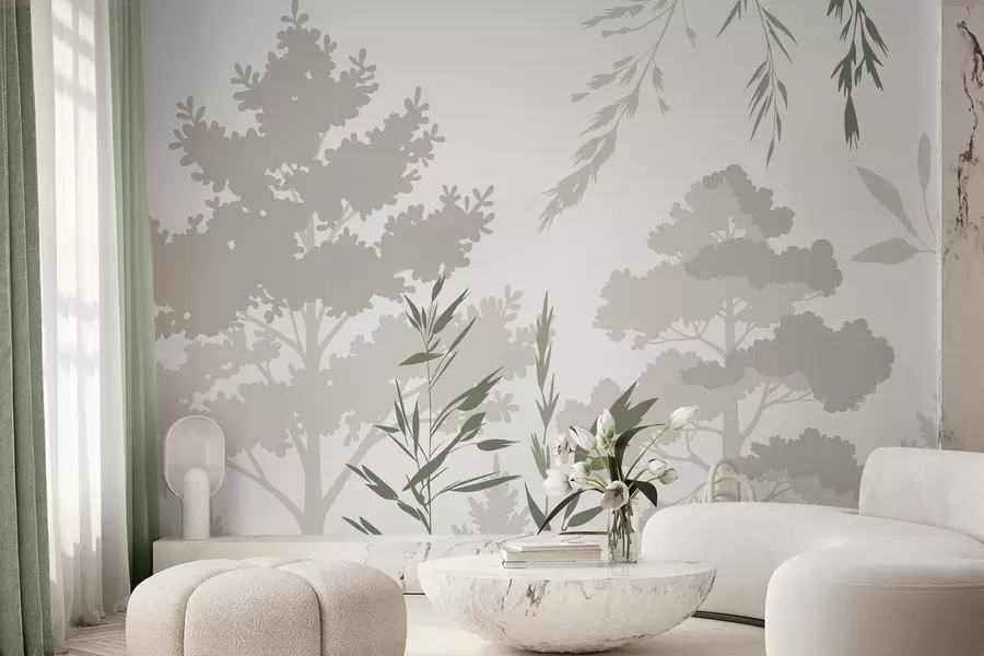 Fotobehang Bomen en grassen w05551v1