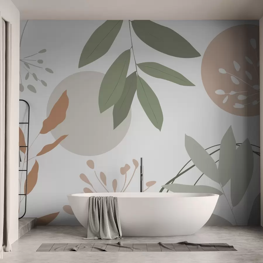 Fotobehang Abstractie met planten w05552v2