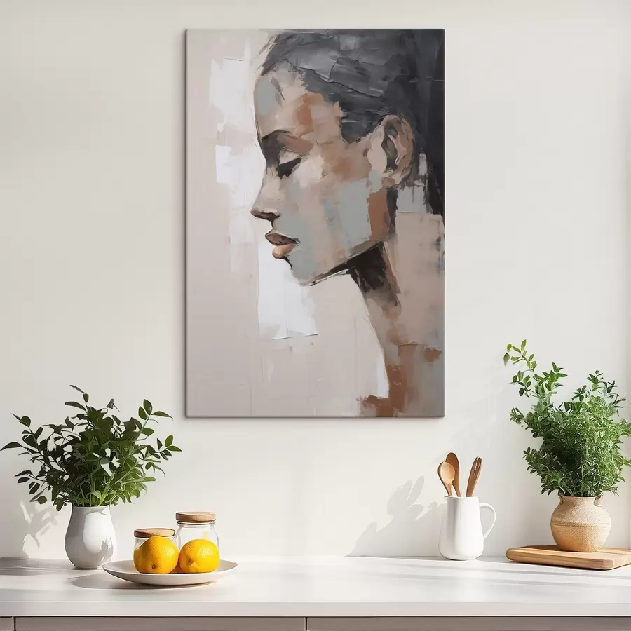  Peintures Portrait féminin abstrait imitant la peinture s48976