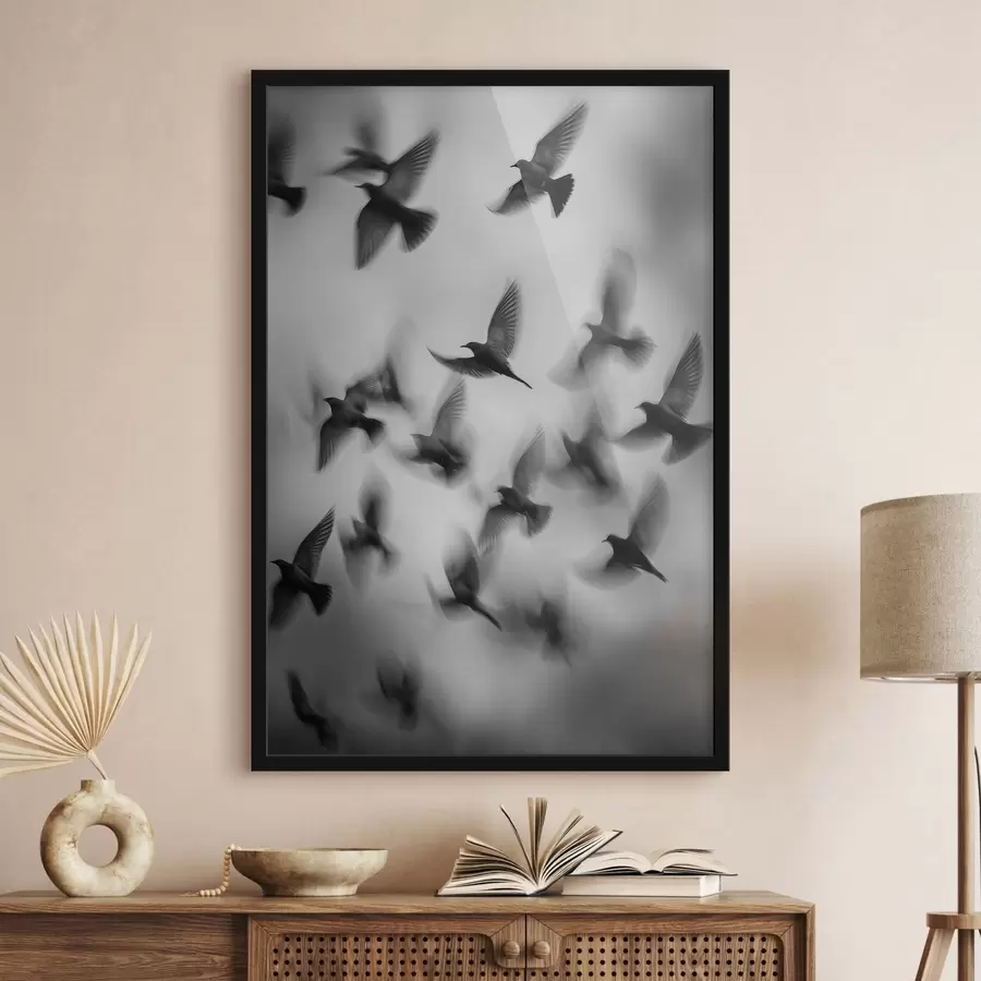 Papier peint photo Mouvement des oiseaux en vol f49022