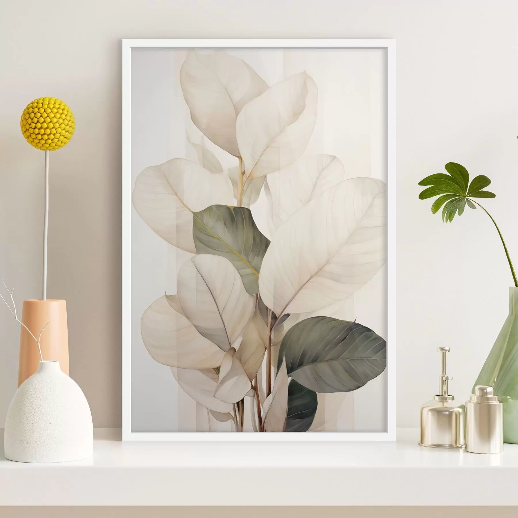 Papier peint photo Feuilles de plantes ornementales f49026