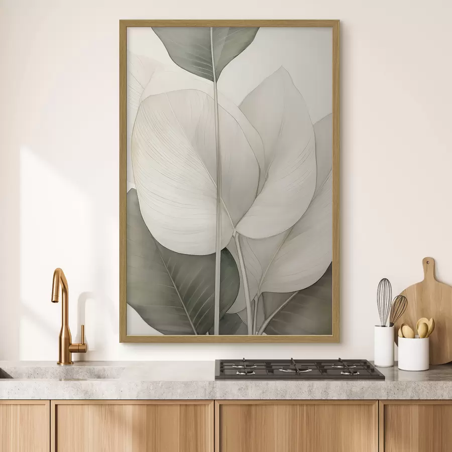 Papier peint photo Gros plan sur des feuilles de plantes f49027