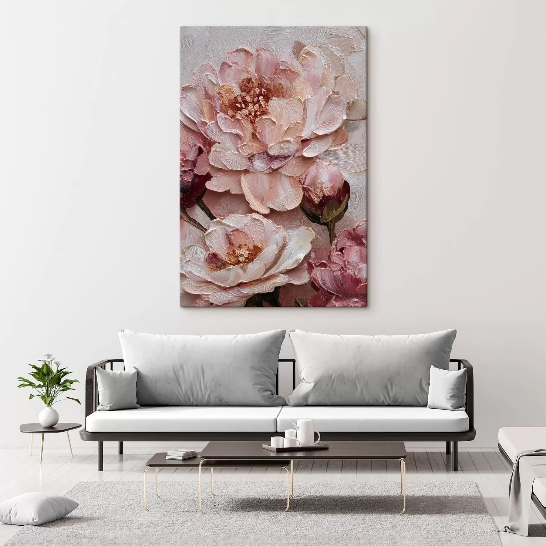  Peintures Composition florale à base de pivoines s49012