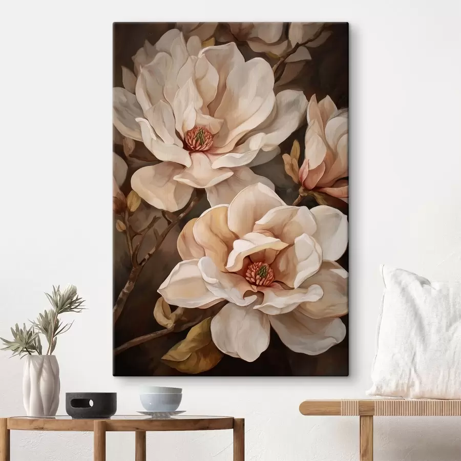  Schilderijen Tak met magnoliabloemen s49015