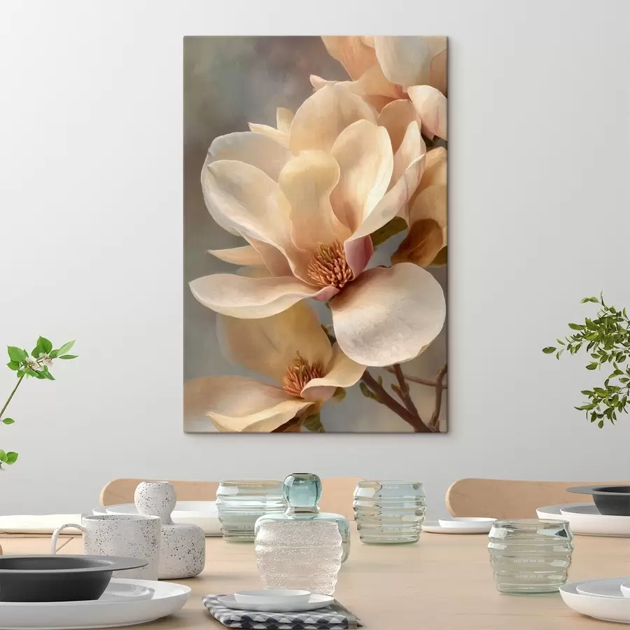  Schilderijen Close-up van een magnoliabloem s49016