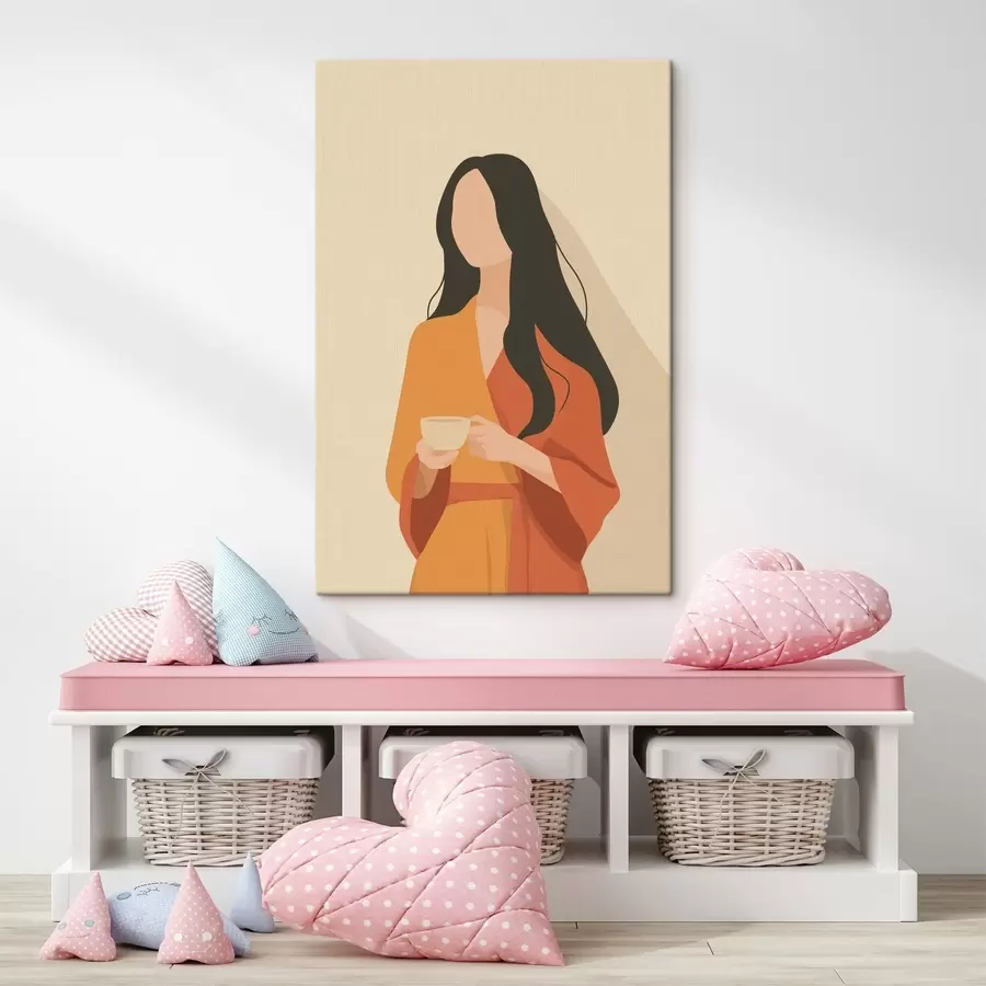  Peintures Portrait minimaliste d'une femme s49020