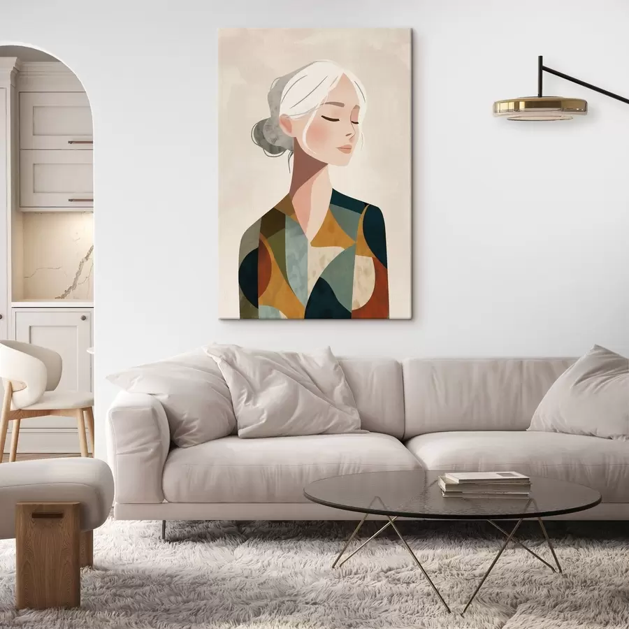  Peintures Femme dans un style géométrique s49029