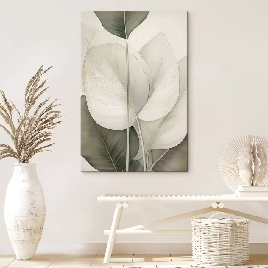  Peintures Gros plan sur des feuilles de plantes s49027