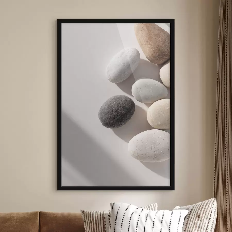 Papier peint photo Équilibre minimaliste avec des pierres f49041