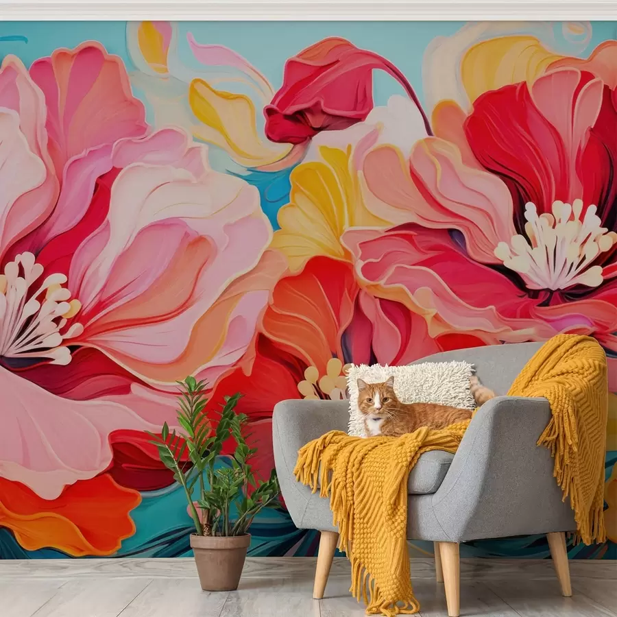Fotobehang Fantasiebloemen w05574