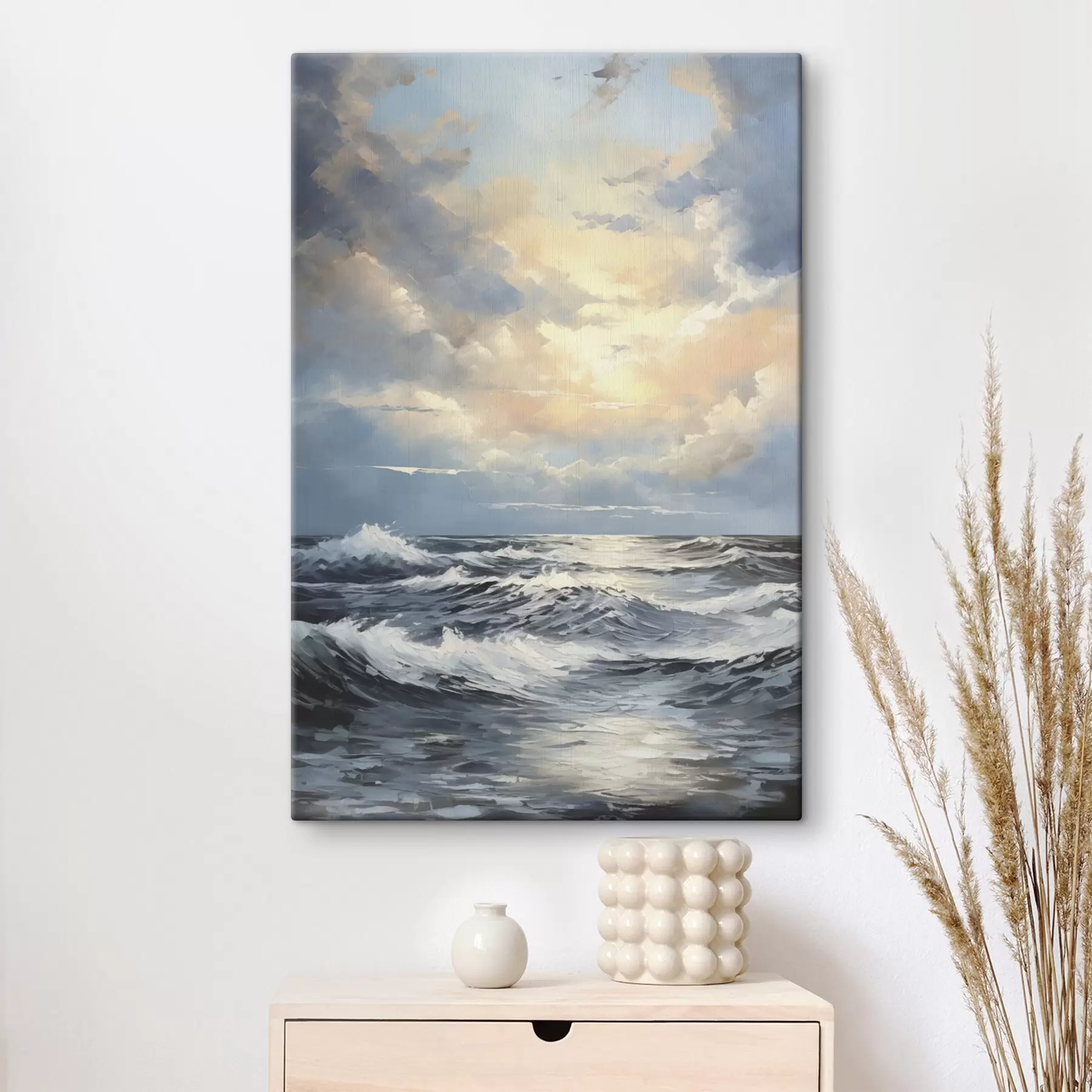  Schilderijen De avondhemel boven de zee s49049