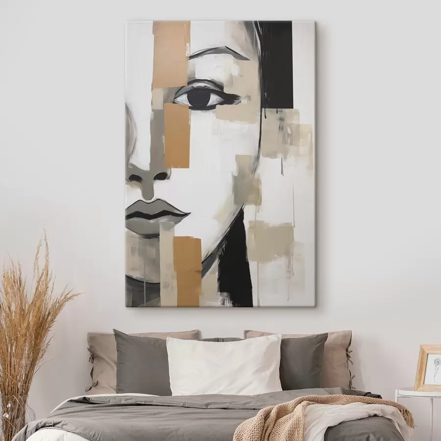  Peintures Portrait féminin stylisé, imitation d'une peinture s49054