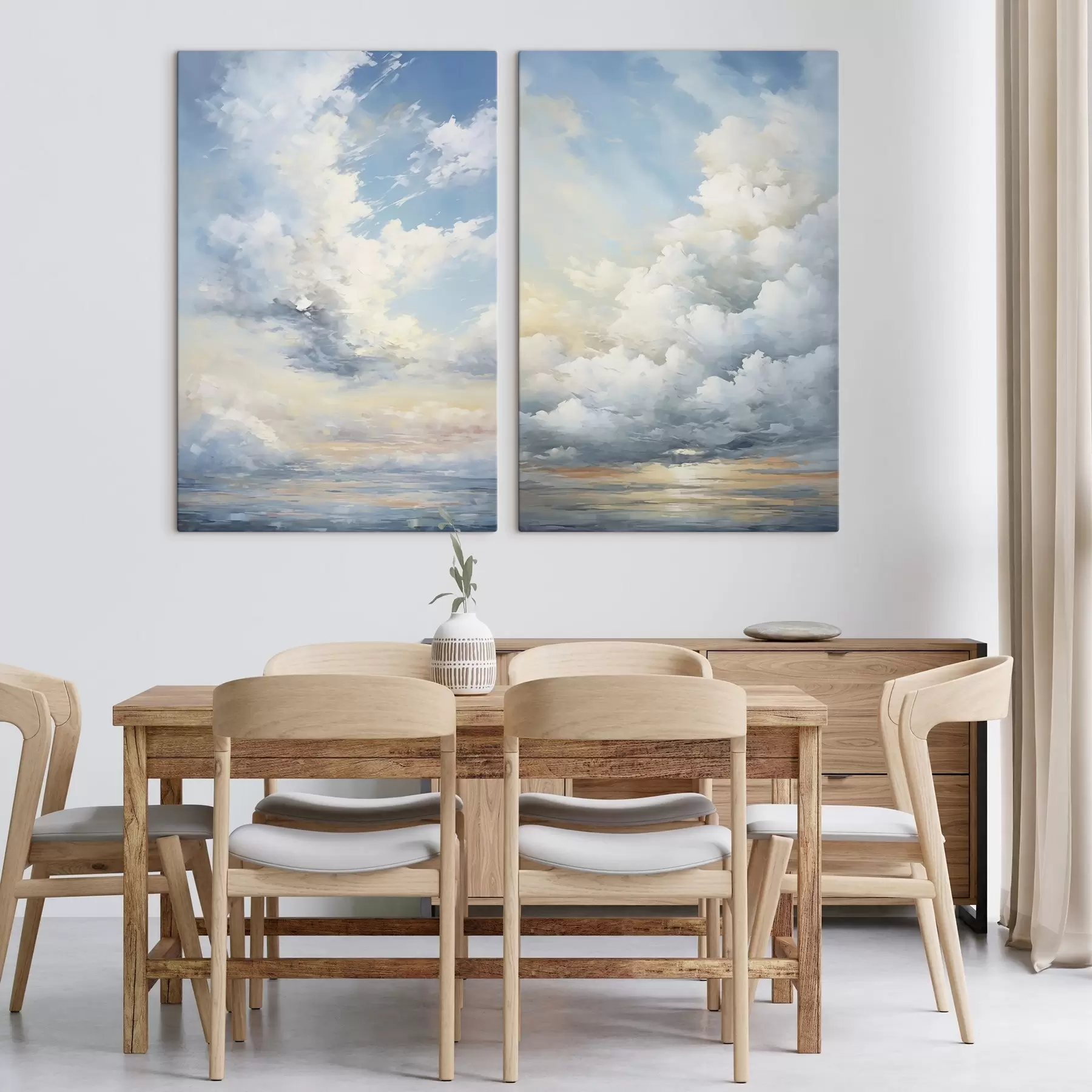  Schilderijen Wolken in de lucht imitatie van schilderij m30442