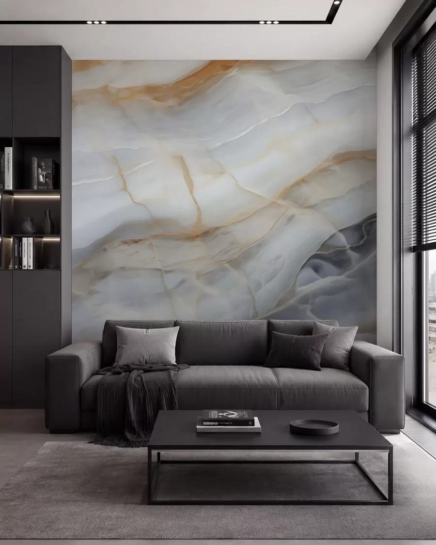 Fotobehang Imitatie van een abstract marmerstructuurpatroon w05590