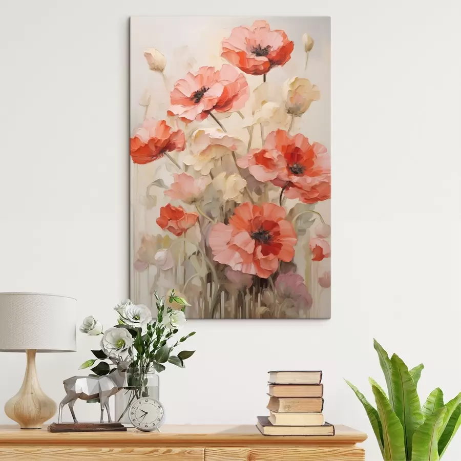  Peintures Peinture imitation coquelicots s49066
