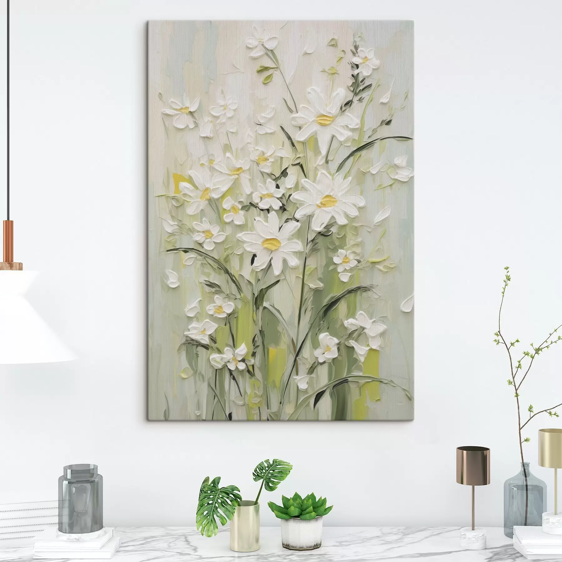  Peintures Peinture imitation marguerites s49068