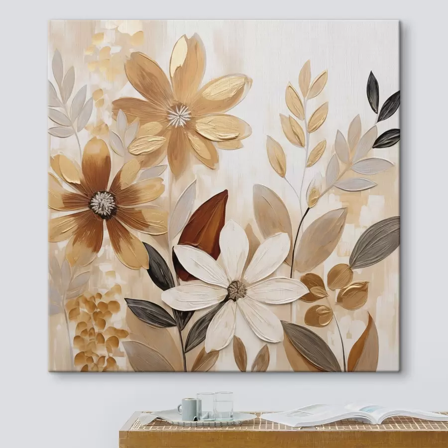  Peintures Fleurs stylisées, imitation de peinture s49071