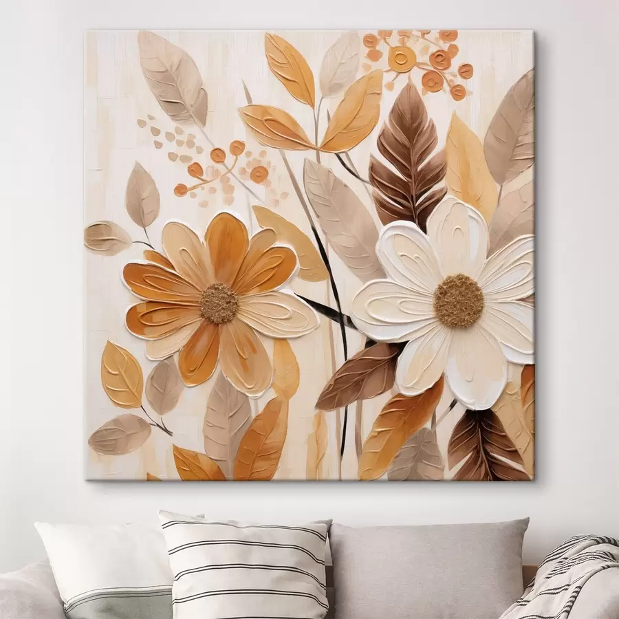  Peintures Fleurs stylisées, imitation de peinture s49072