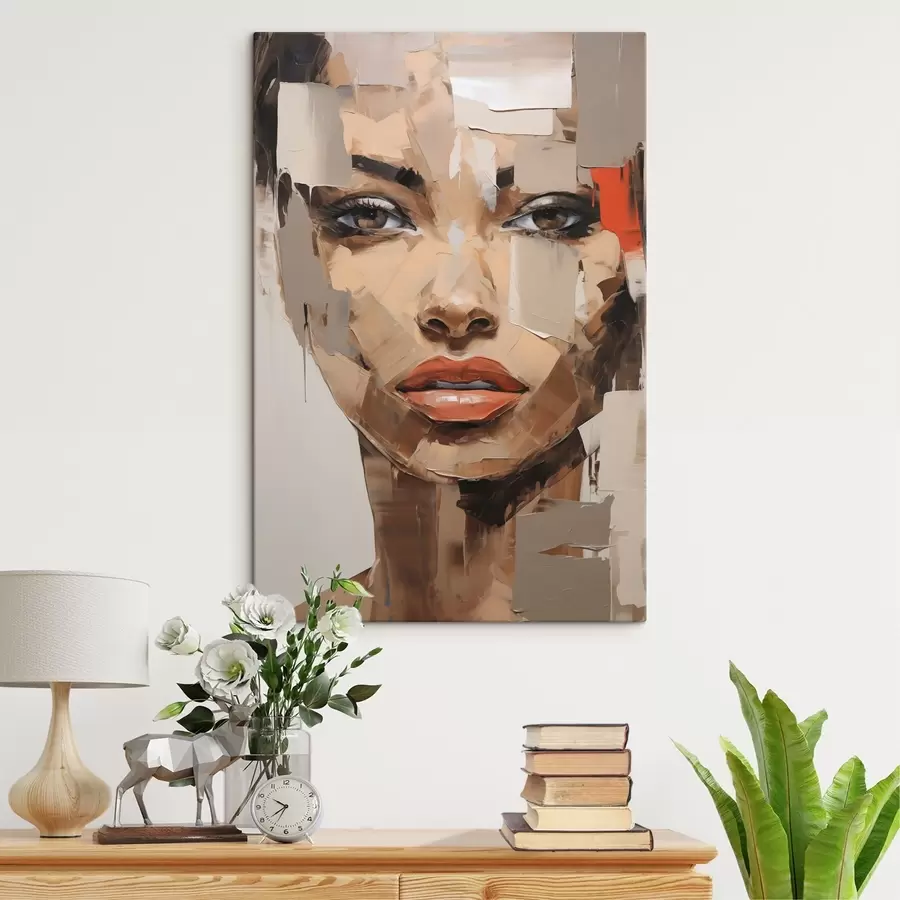  Peintures Portrait féminin abstrait imitant la peinture s49075