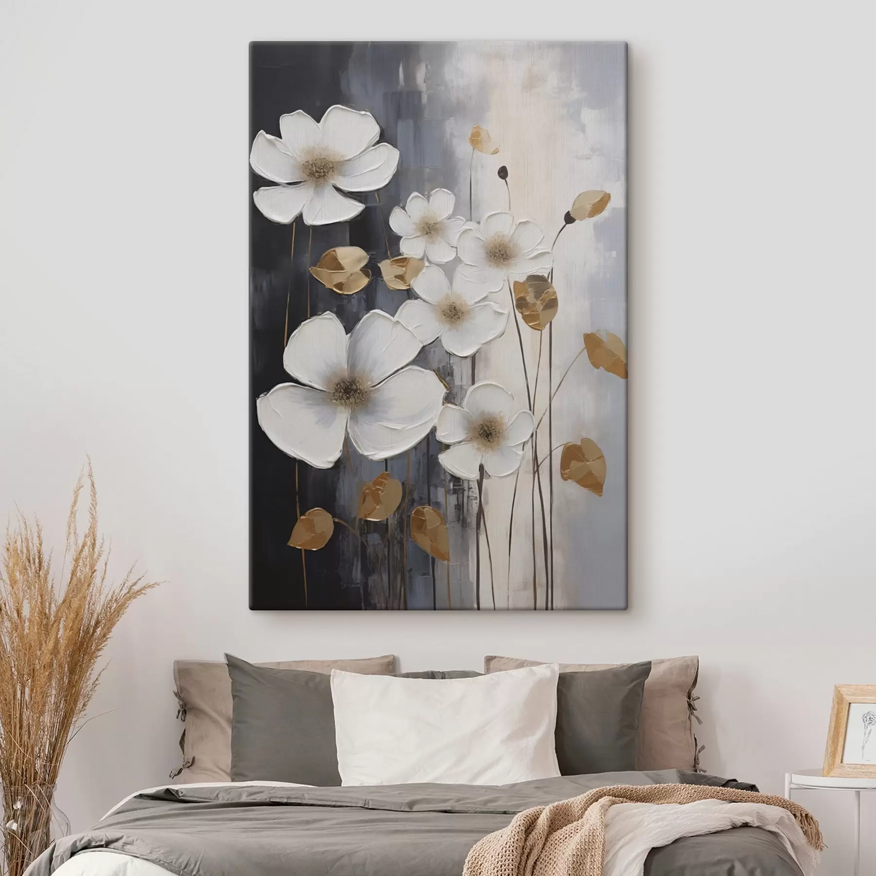  Schilderijen Abstracte kunst met bloemen, geïnspireerd op de schilderkunst s49078