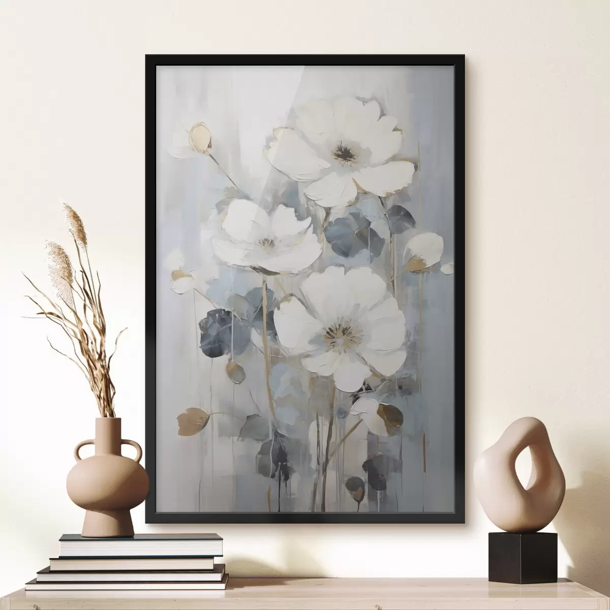 Affiche Fleurs abstraites imitation de peinture f49074
