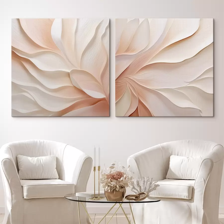  Peintures Abstraction avec imitation de coups de pinceau en relief m30444