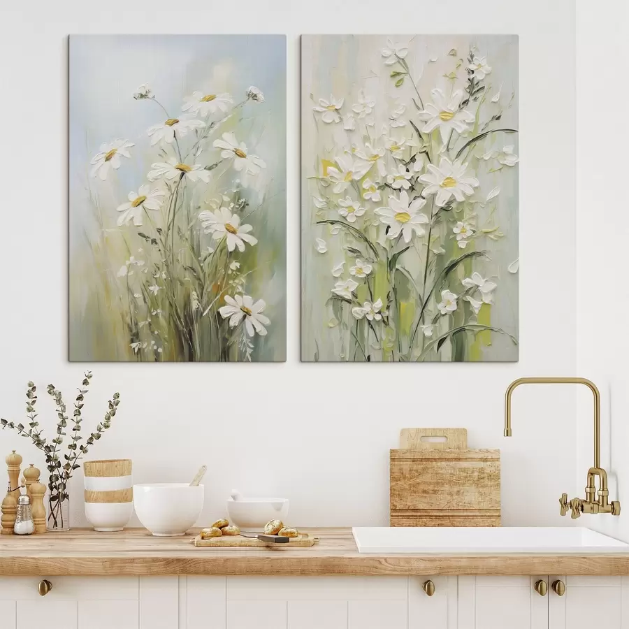 Peintures Délicates marguerites, imitation de peinture m30447