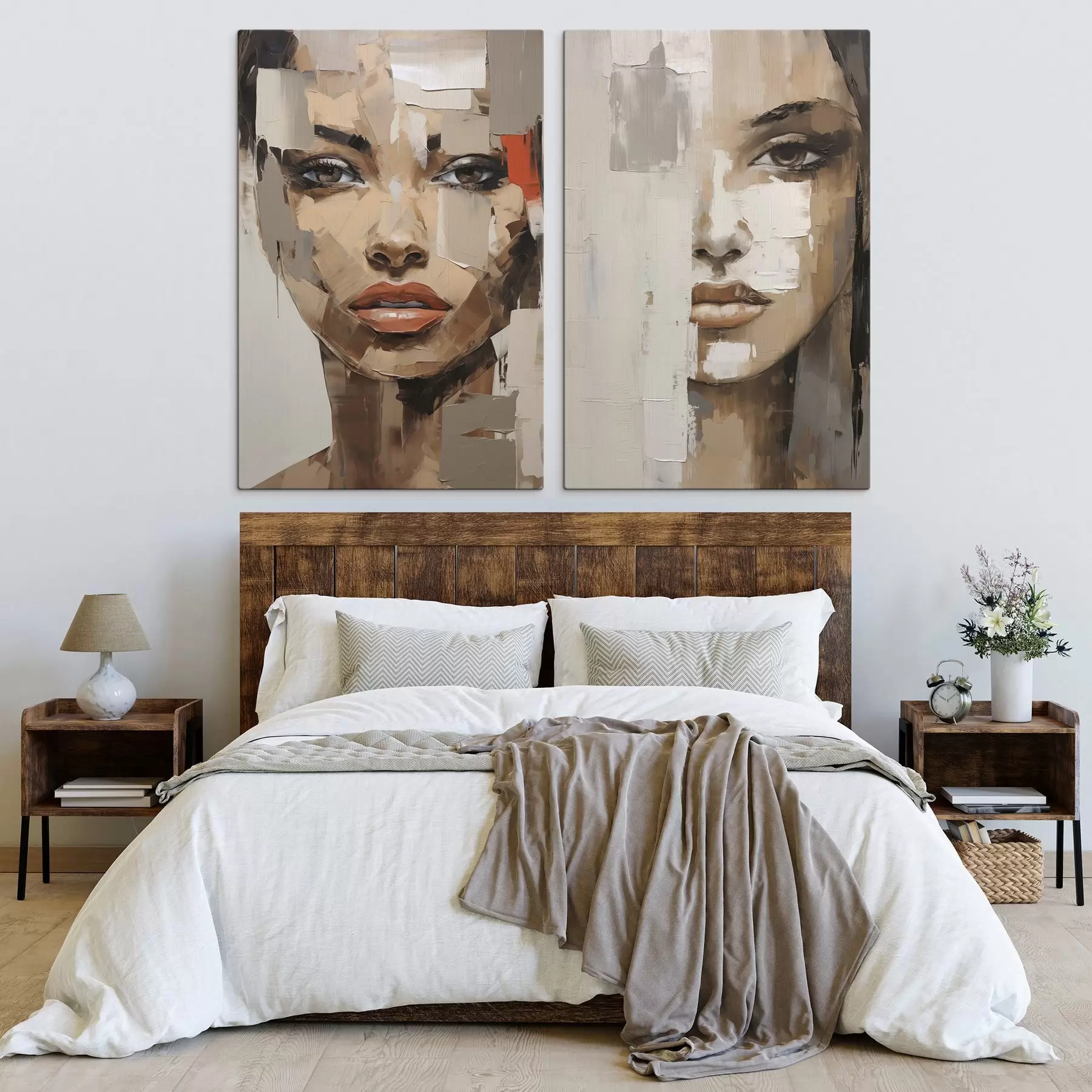  Schilderijen Abstract vrouwelijk portret, imitatie van een schilderij m30451
