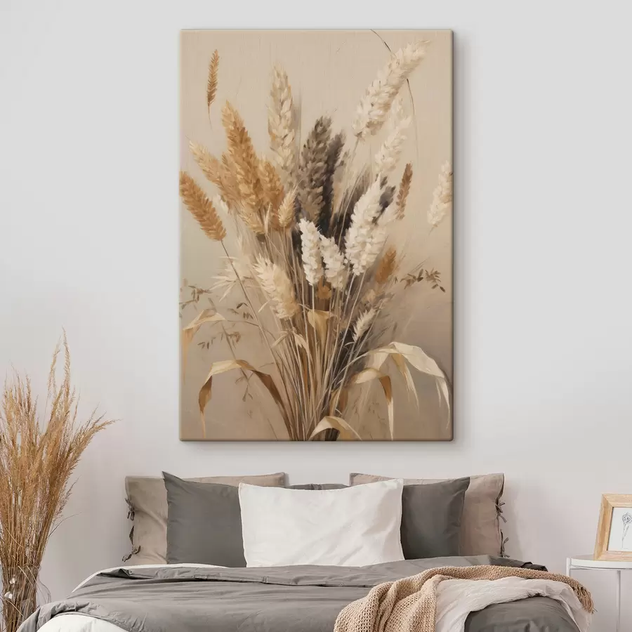  Peintures Blé séché et herbe de la pampa dans diverses nuances de beige et de brun s49163