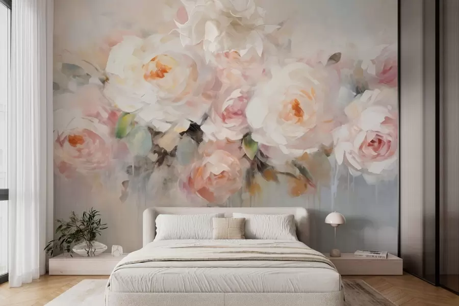Papier peint photo Fleurs classiques, roses w05614
