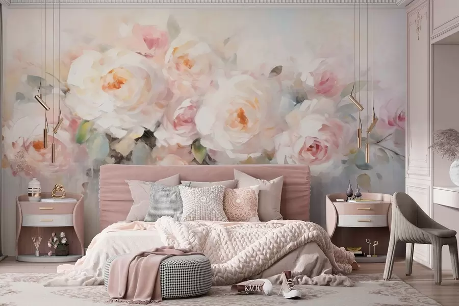 Papier peint photo Fleurs classiques, roses w05614