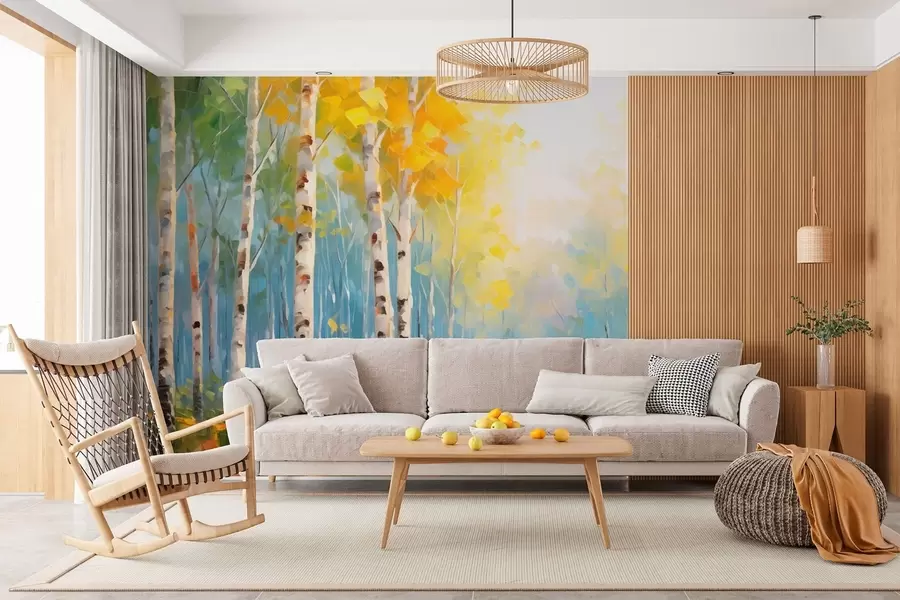 Fotobehang Bomen, berken w05620