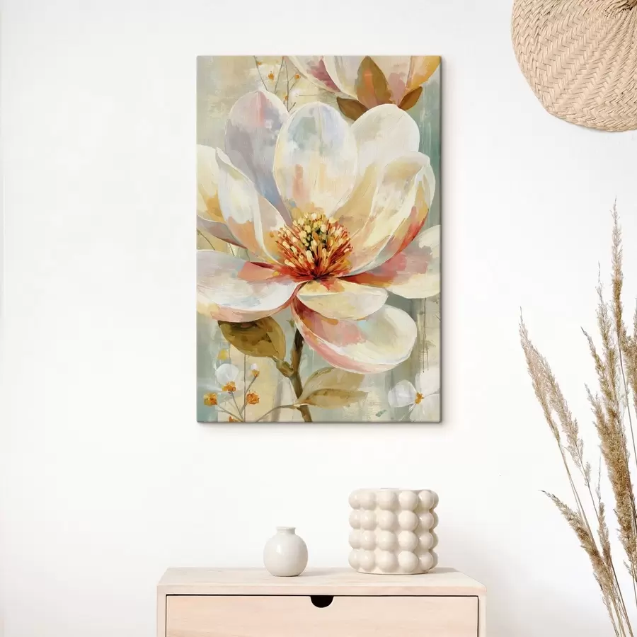  Peintures Une fleur délicate aux touches de couleur pastel s49182