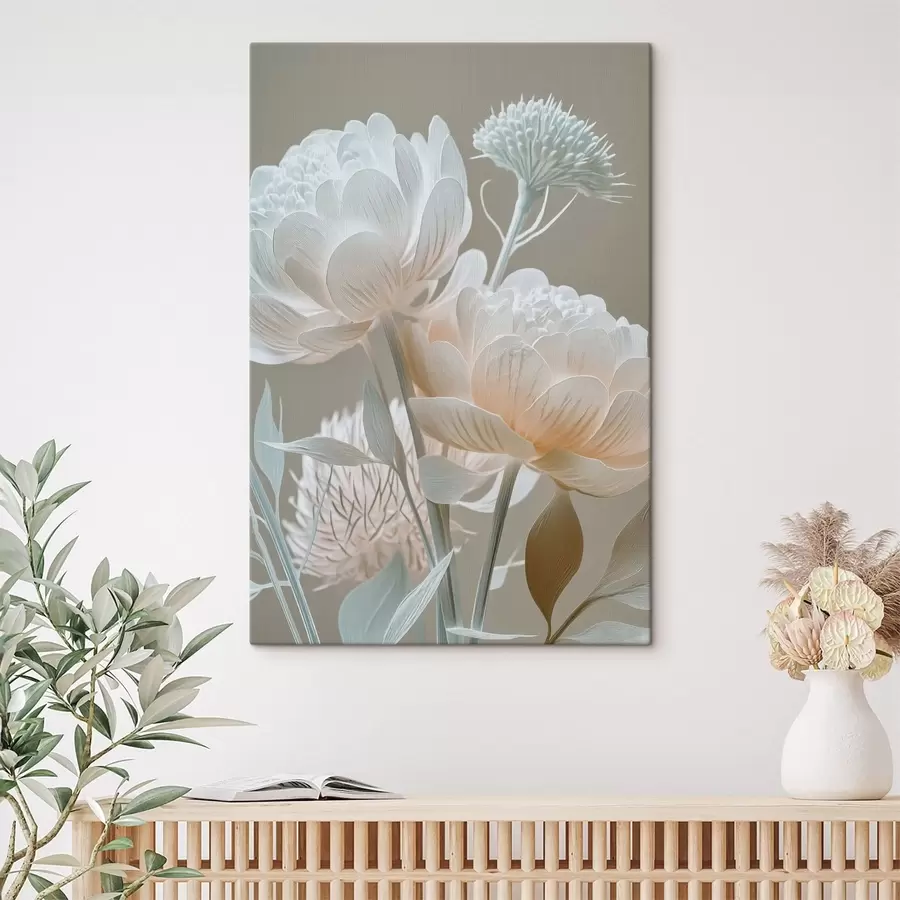  Peintures Composition aérienne de fleurs aux tons pastel s49210
