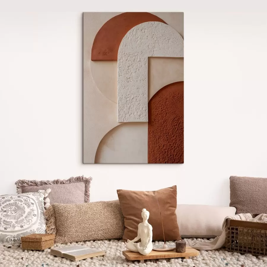  Peintures Formes géométriques abstraites texturées s49212