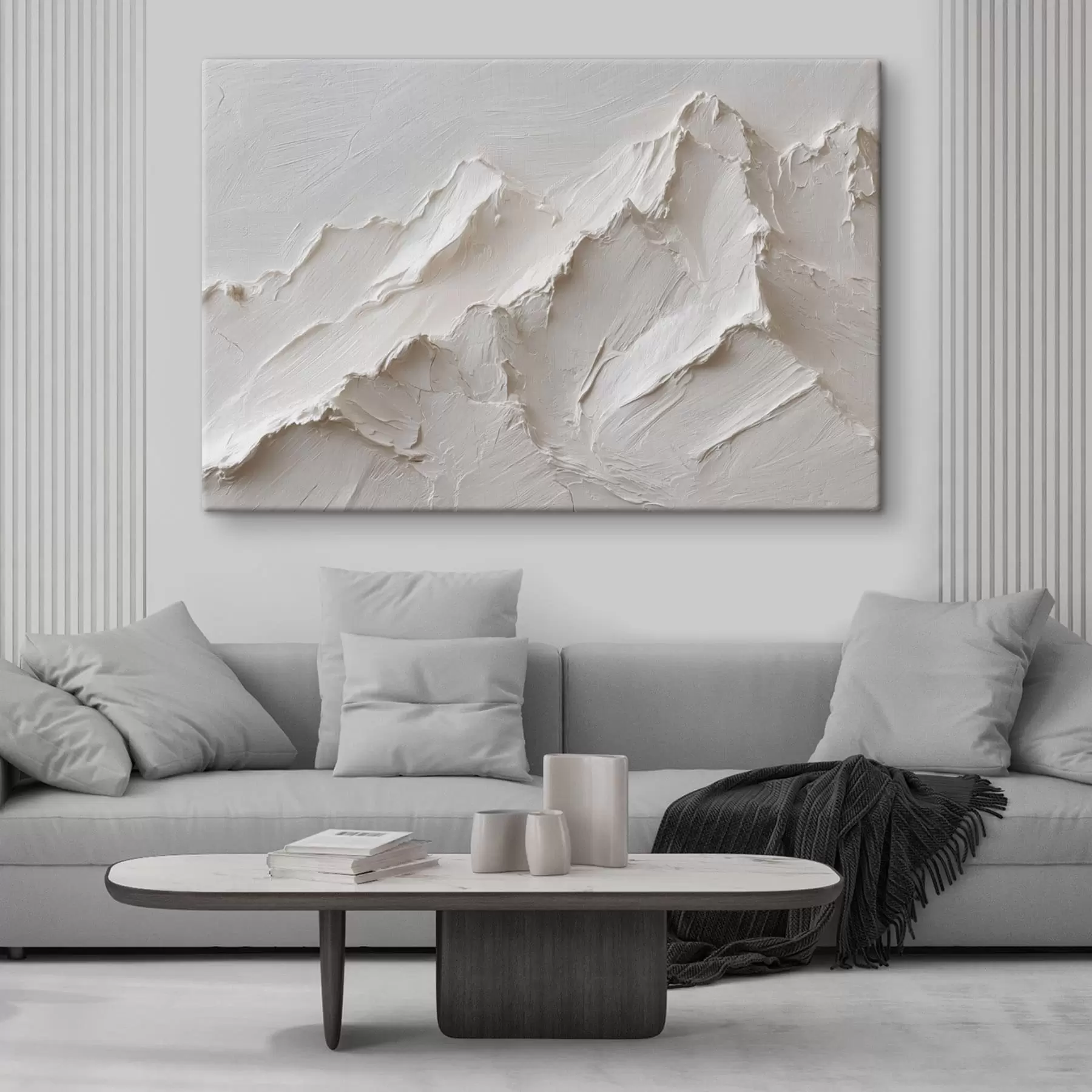  Peintures Relief montagneux clair avec des traits épais s49215