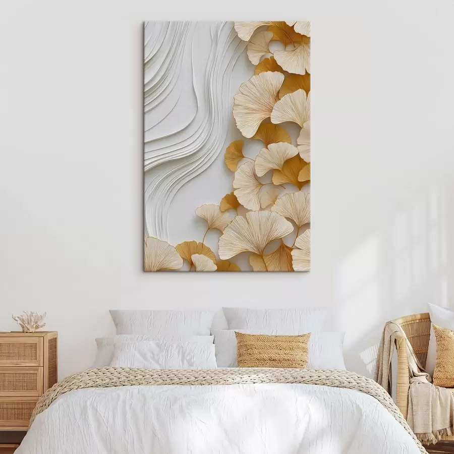  Peintures Une abstraction avec des feuilles de ginkgo s49116