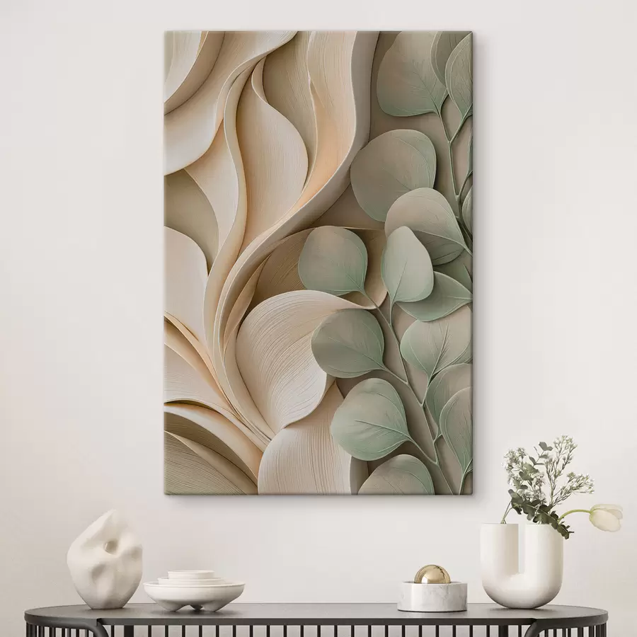  Peintures Abstraction avec une branche feuillue s49122