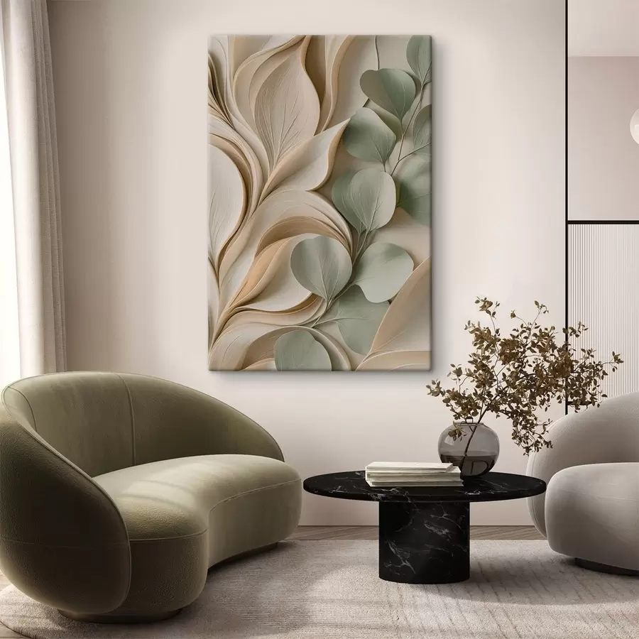  Peintures Abstraction avec une branche feuillue s49123